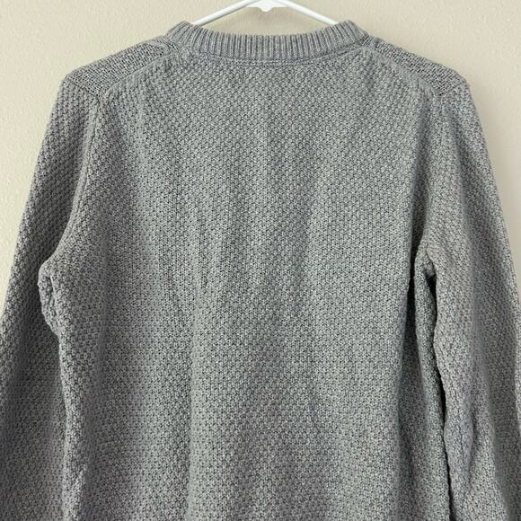 Lachlan British inspired cable knit fisherman sweater Wool blend light gray S - Picture 10 of 12
